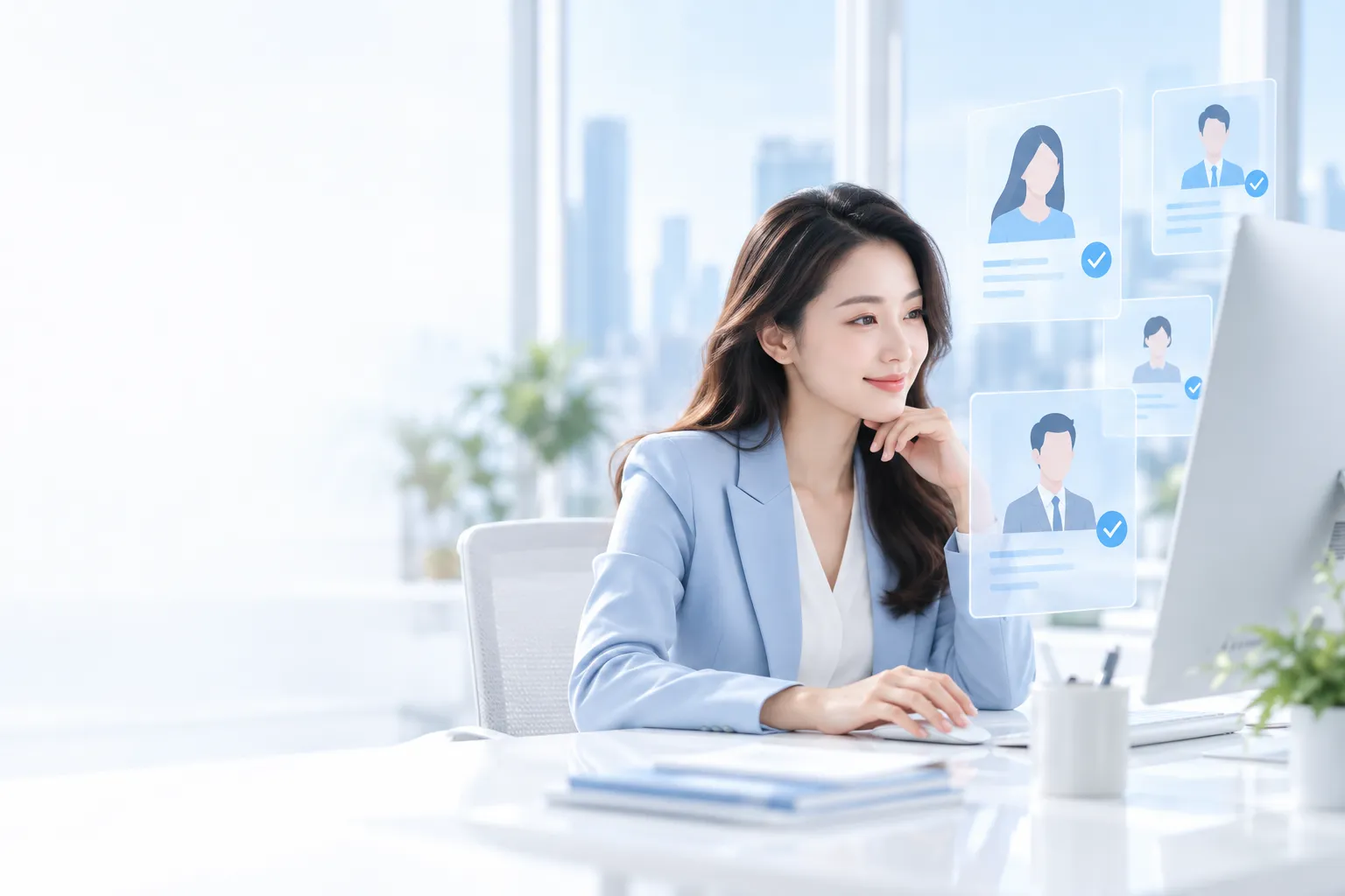 AI 辅助人才画像与智能匹配的招聘场景示意